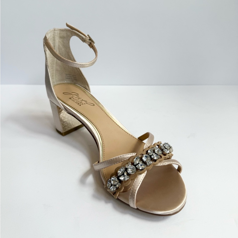 Jewel Badgley Mischka Giona Embellished Evening Sandals Size 7.5 New‎ in Box
